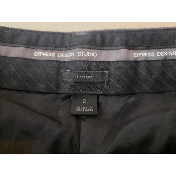 Express Editor grey wool blend cropped dress pants - 2 - Picture 3 of 6